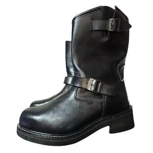 Herman Survivors Boots Motorcycle Trooper Engineer Buckle Steel Toe Mens Size 13